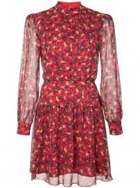 Saloni floral print mini dress floral print mini dress at Farfetch